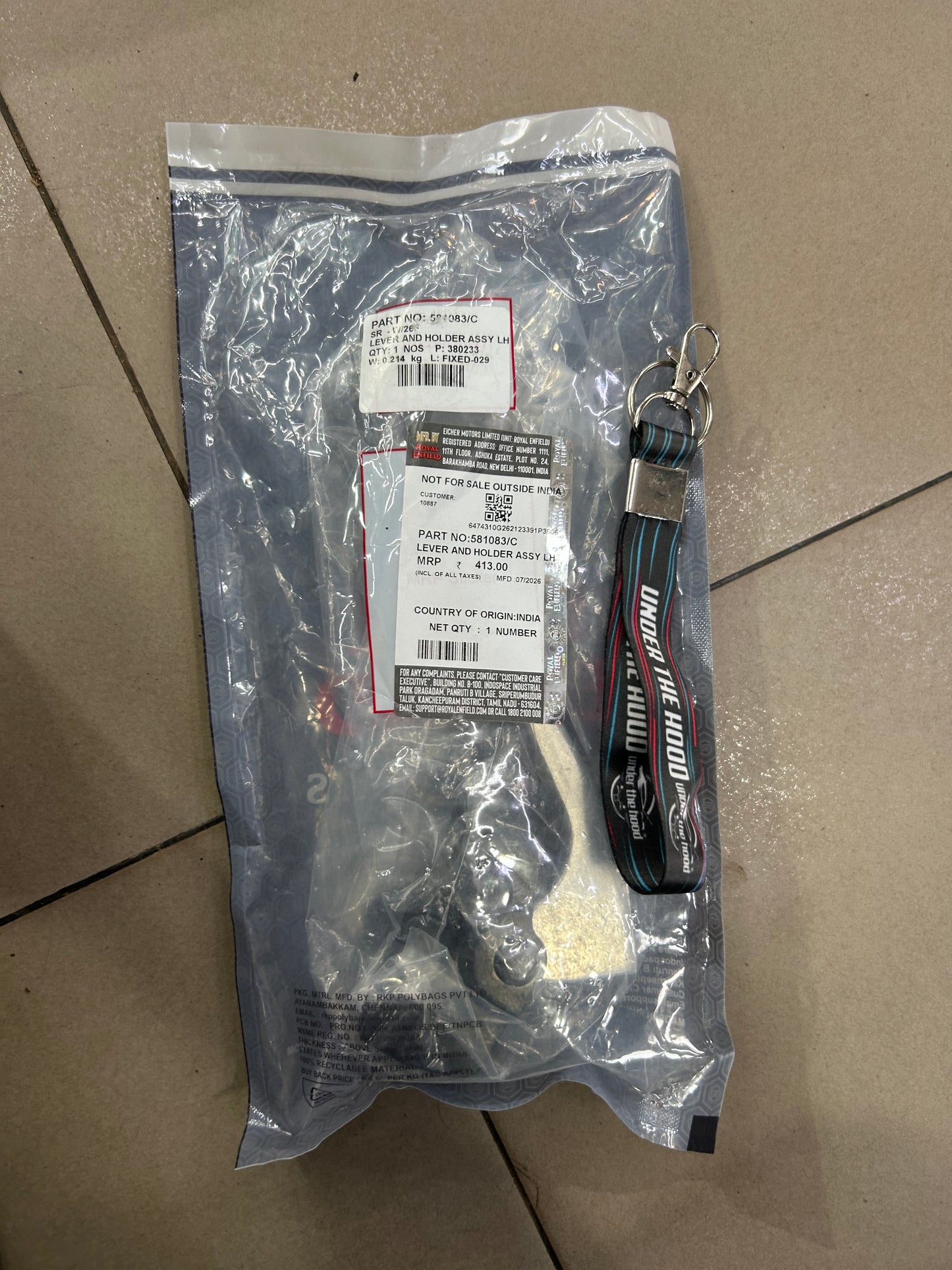 Royal Enfield 581083 – Clutch Lever & Holder Assembly LH for Classic 350/500 UCE, Thunderbird 350/500, Bullet 500 & Himalayan 411 – Genuine OEM