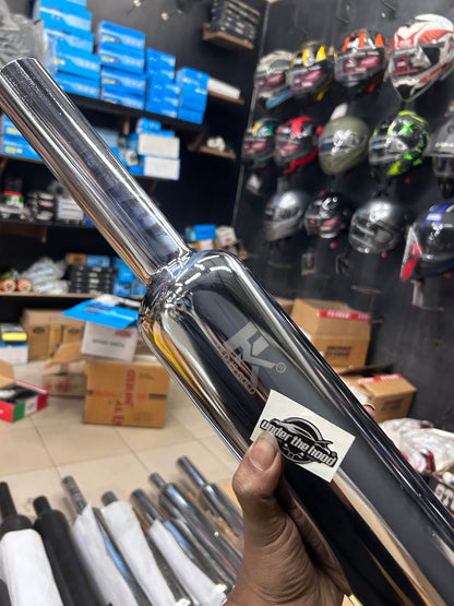 HK Long Punjab Silencer Small Mouth (Chrome) for Classic 350 Reborn & Bullet 350 J-Series (HK-LP-LONG-SM)