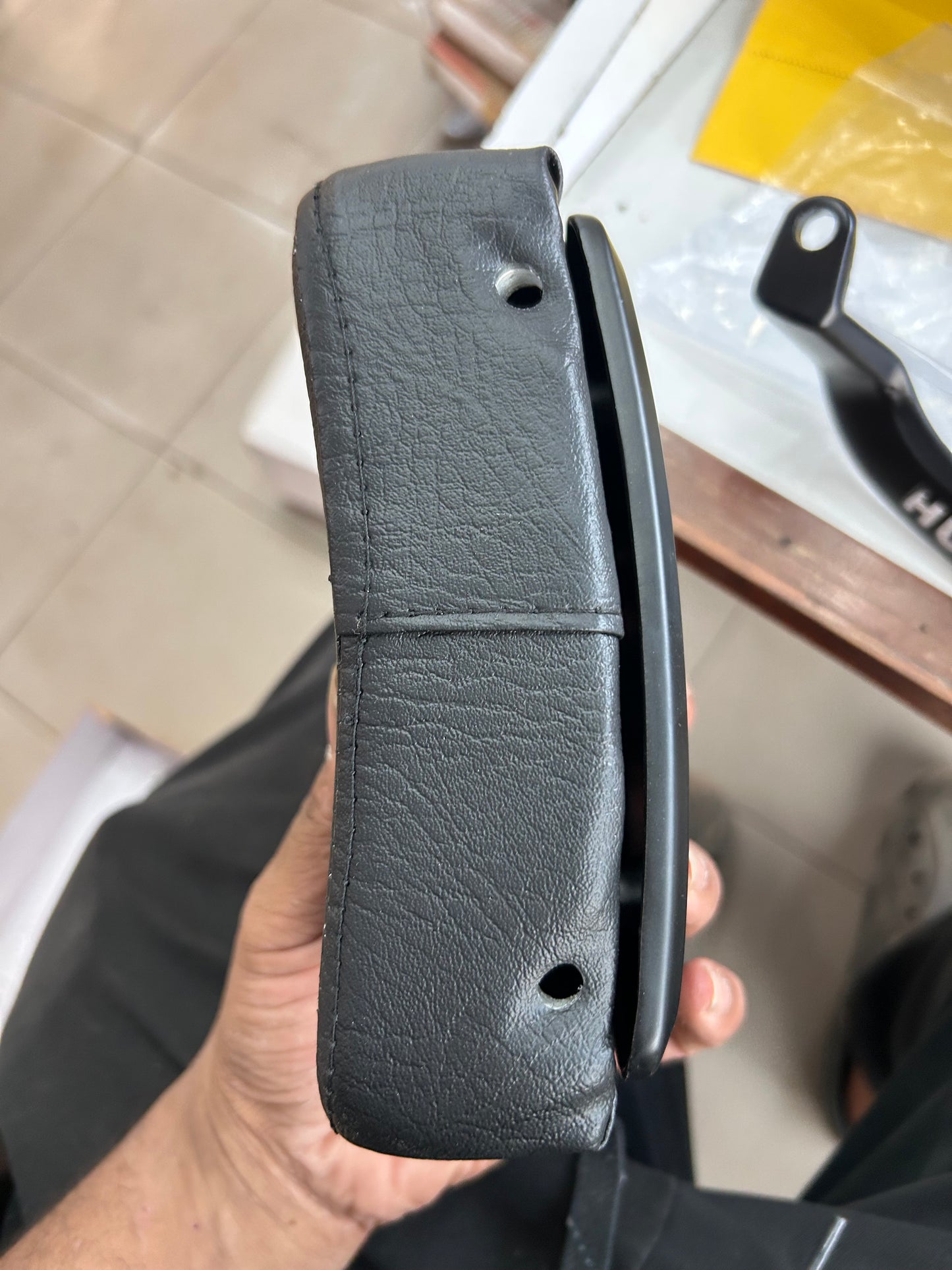 Hunter 350 Backrest with Black Cushion for Hunter 350 Bike Heavy Pillion Back Aluminium Support(Black Pack of 1)