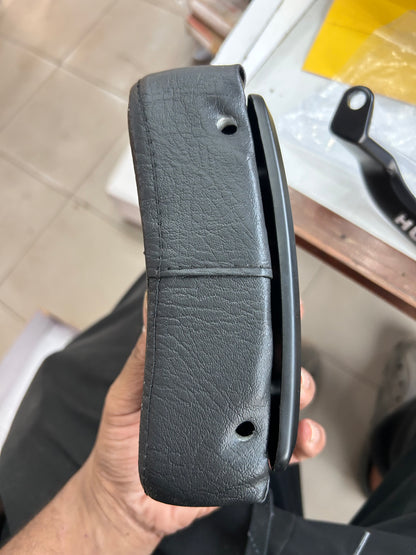 Hunter 350 Backrest with Black Cushion for Hunter 350 Bike Heavy Pillion Back Aluminium Support(Black Pack of 1)