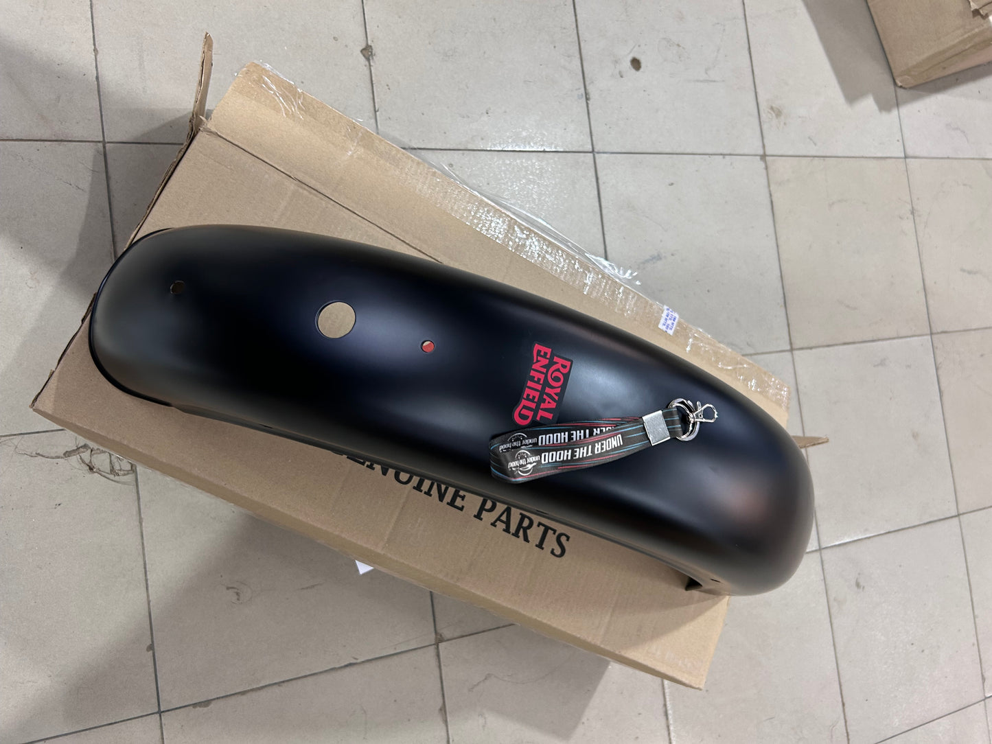 Royal Enfield Rear Mudguard with Sticker (St Black) for Classic 350 ABS BS6 UCE – RAQ00401/A