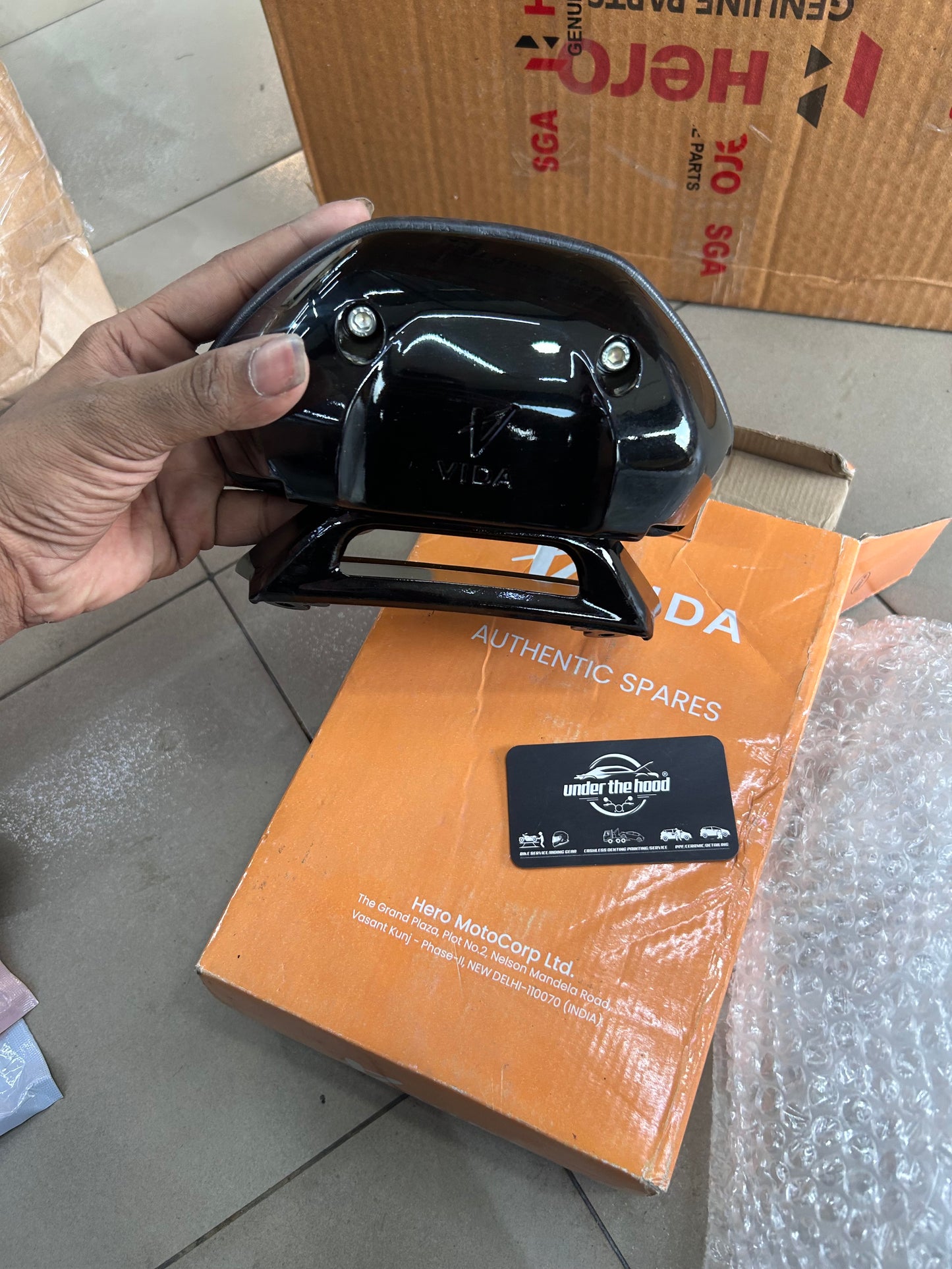 Hero VIDA V2 Back Rest Sub Assembly Pearl Black | Genuine Rear Passenger Backrest | VD7750AACP000BS
