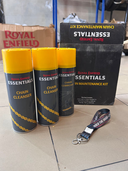 Royal Enfield Essentials Chain Lube & Cleaner Kit 500ml – Genuine Chain Care Kit – 3600008/A