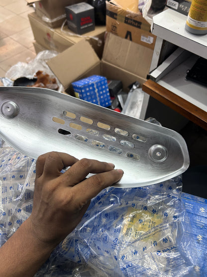 Bajaj Pulsar Shield Muffler (Exhaust Heat Shield) – DH103756 | OEM for Pulsar 150 Twin Disc, 150F, 180F BS6