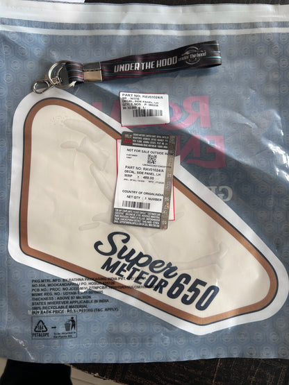 Royal Enfield Super Meteor 650 Celestial Blue LH Side Panel Decal – RAV01024/A