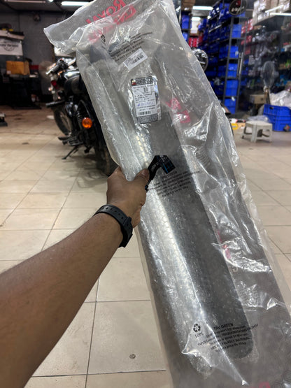Royal Enfield Silencer Guard Chrome Cover (RLX00406/C) – Classic 350 BS6 UCE & Standard 350 BS6 UCE – OEM Exhaust Plate