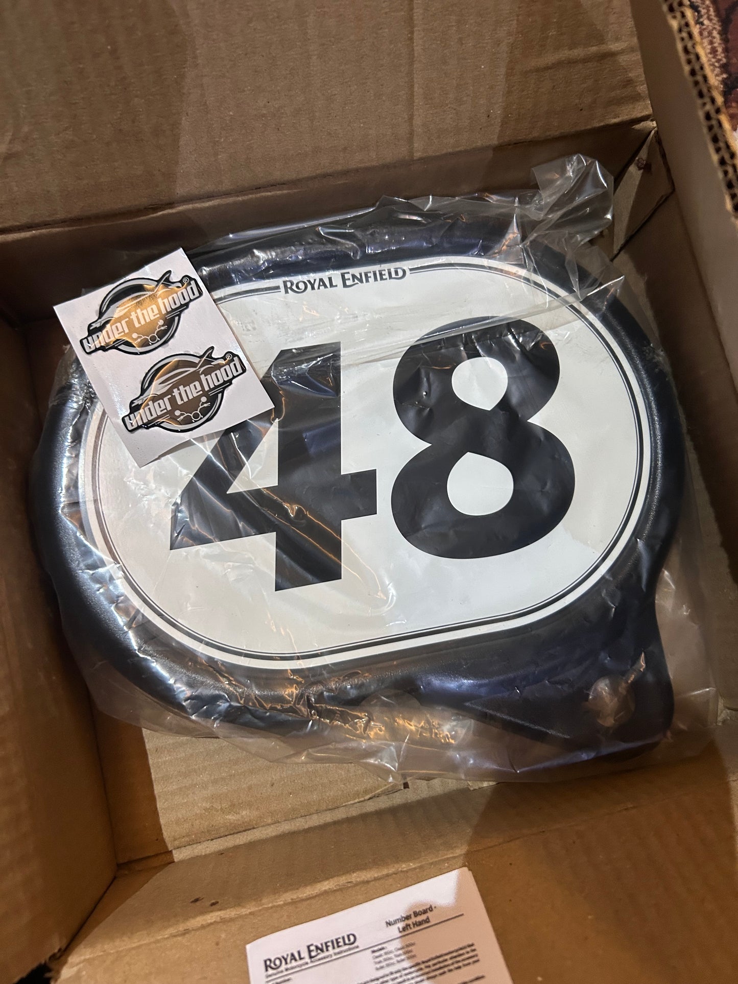 Royal Enfield 1990674 Left Hand Number Board (Black, ABS) — OEM Side Panel Number Board