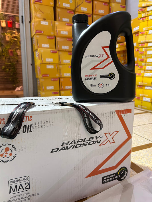 Harley-Davidson X440 Complete Service Kit – Genuine 15W50 Engine Oil (2.3L) + Oil Filter & Gasket Kit KHDH11113RAAA000S (15410ACA001S) + Air Filter HDH17208RAA000S