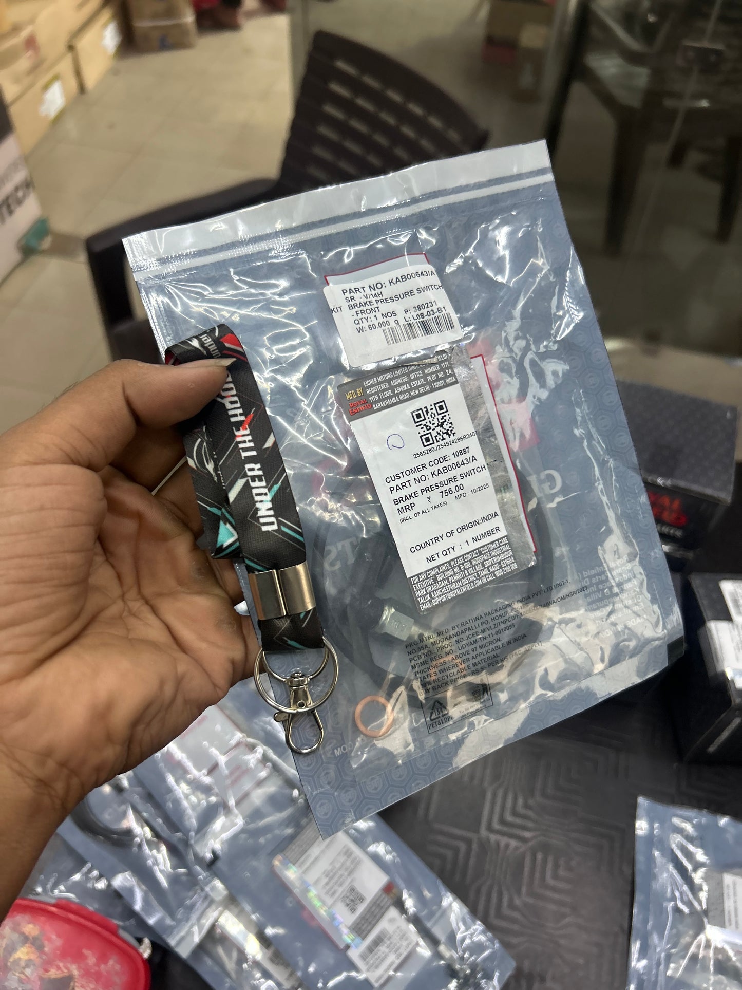 Royal Enfield Front Brake Pressure Switch Kit — Himalayan 450 & Guerrilla 450 (Sherpa 450, BS6.2/E5) — KAB00643/A