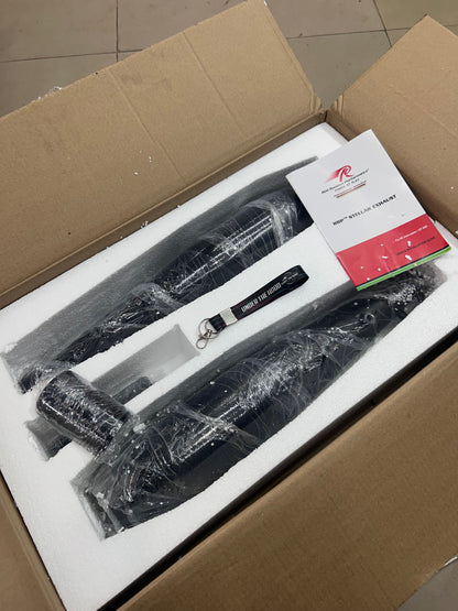 Red Rooster Black Matte Exhaust for Royal Enfield Interceptor 650 & Continental GT 650 – Stellar Edition