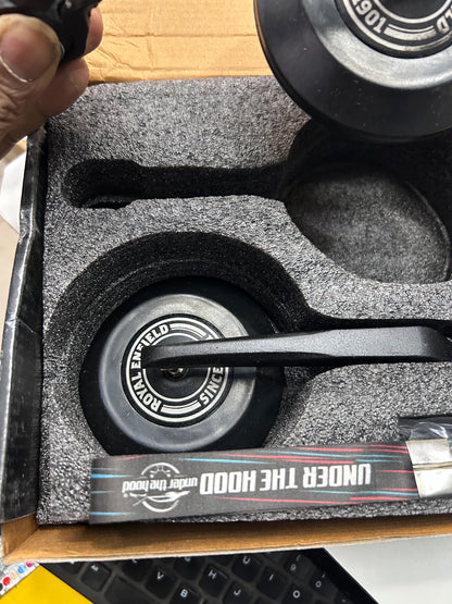 Premium GMA-Style Bar-End Touring Mirrors for Royal Enfield (Replica) – Under The Hood Edition