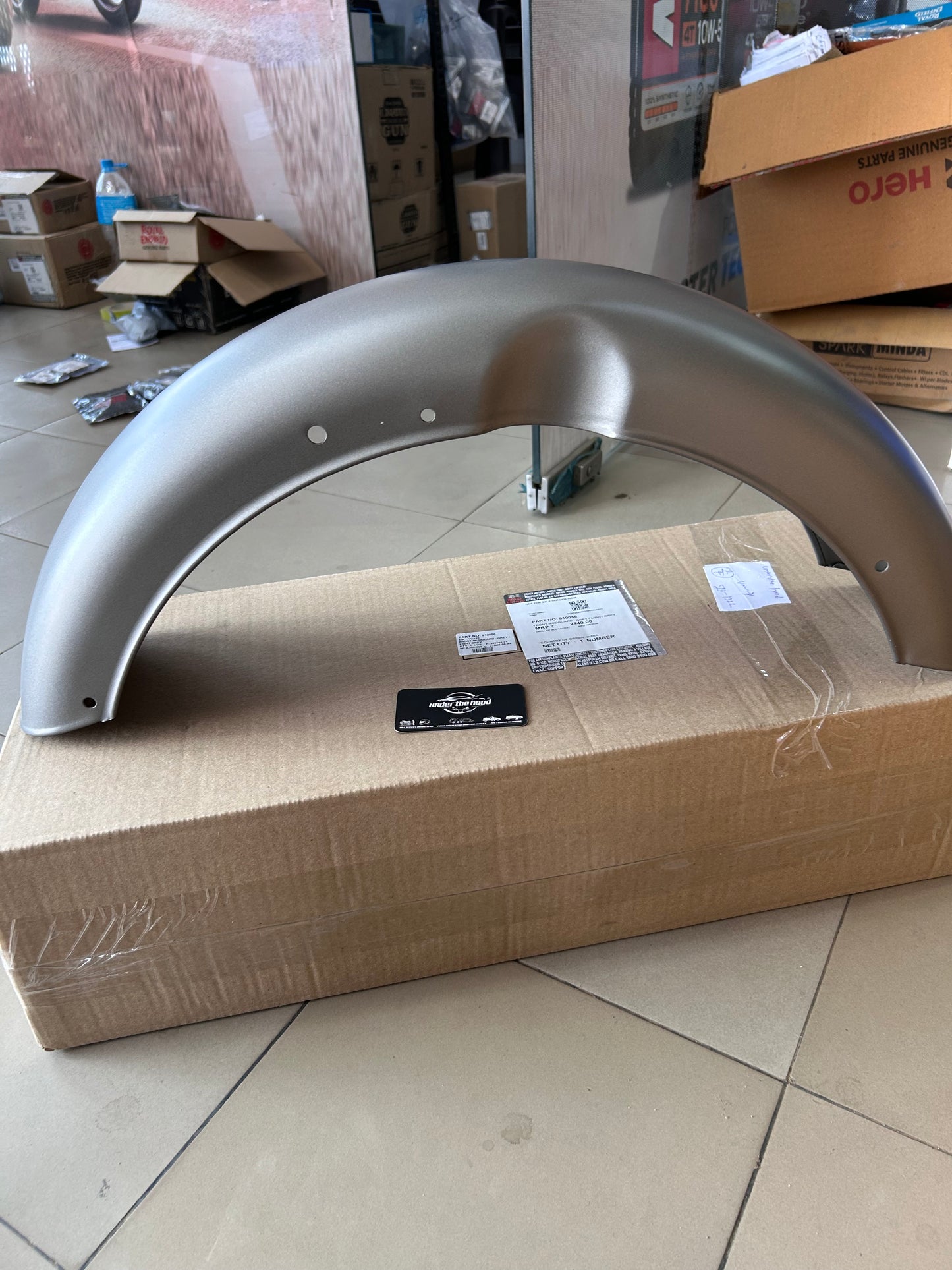 Royal Enfield Front Mudguard Gun Grey / Light Grey 810056 for Classic 350 ABS BS4