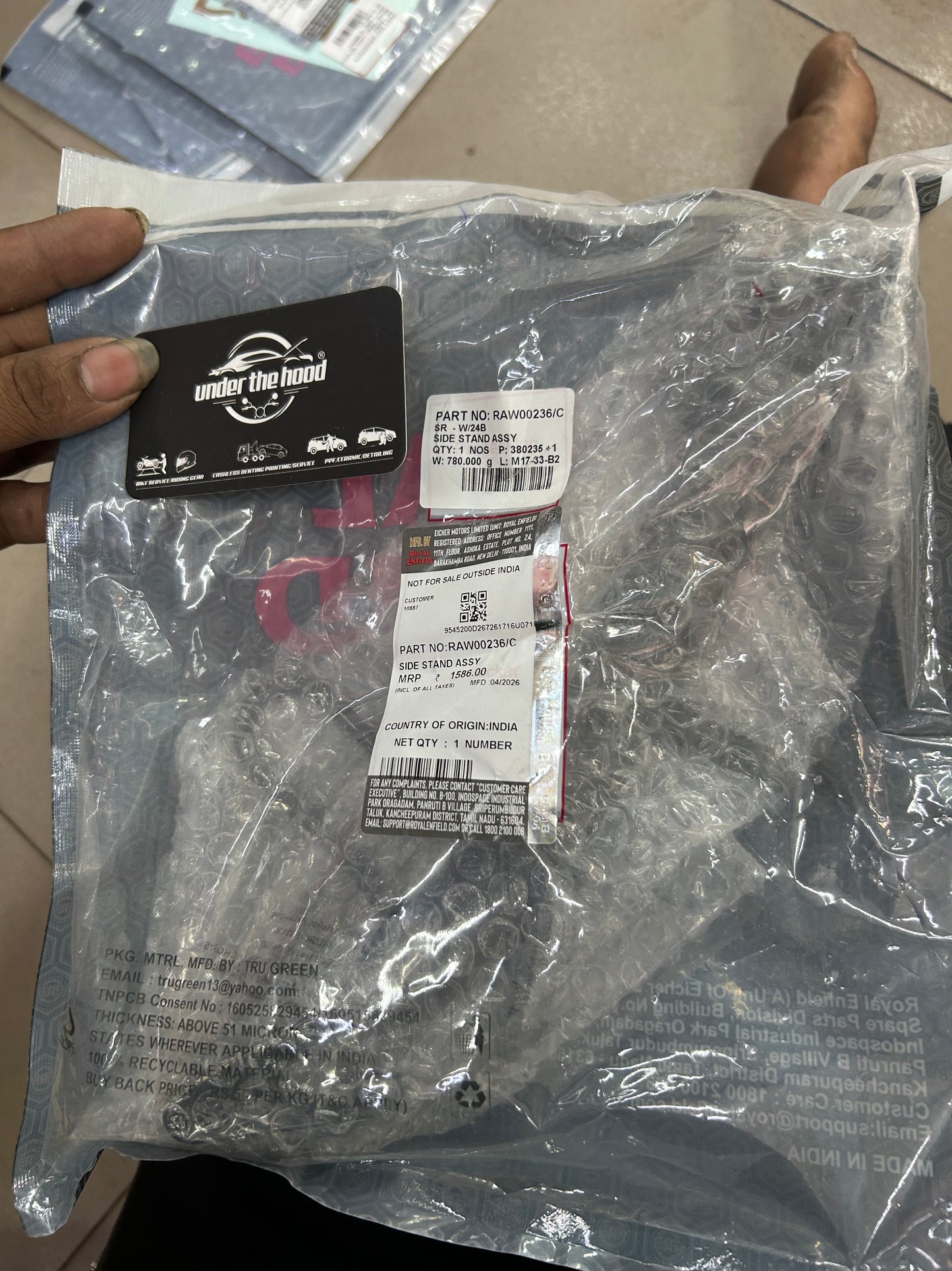 Royal Enfield Side Stand Assembly for Guerrilla 450 – RAW00236/C