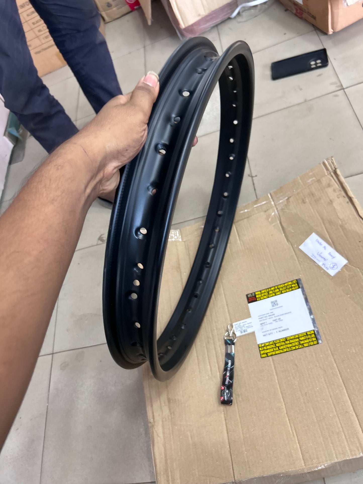 Royal Enfield Front Rim 1.85×21 (Black / Granite) — Himalayan 411 (LS410) BS3–BS6 — 866208 | Genuine OE