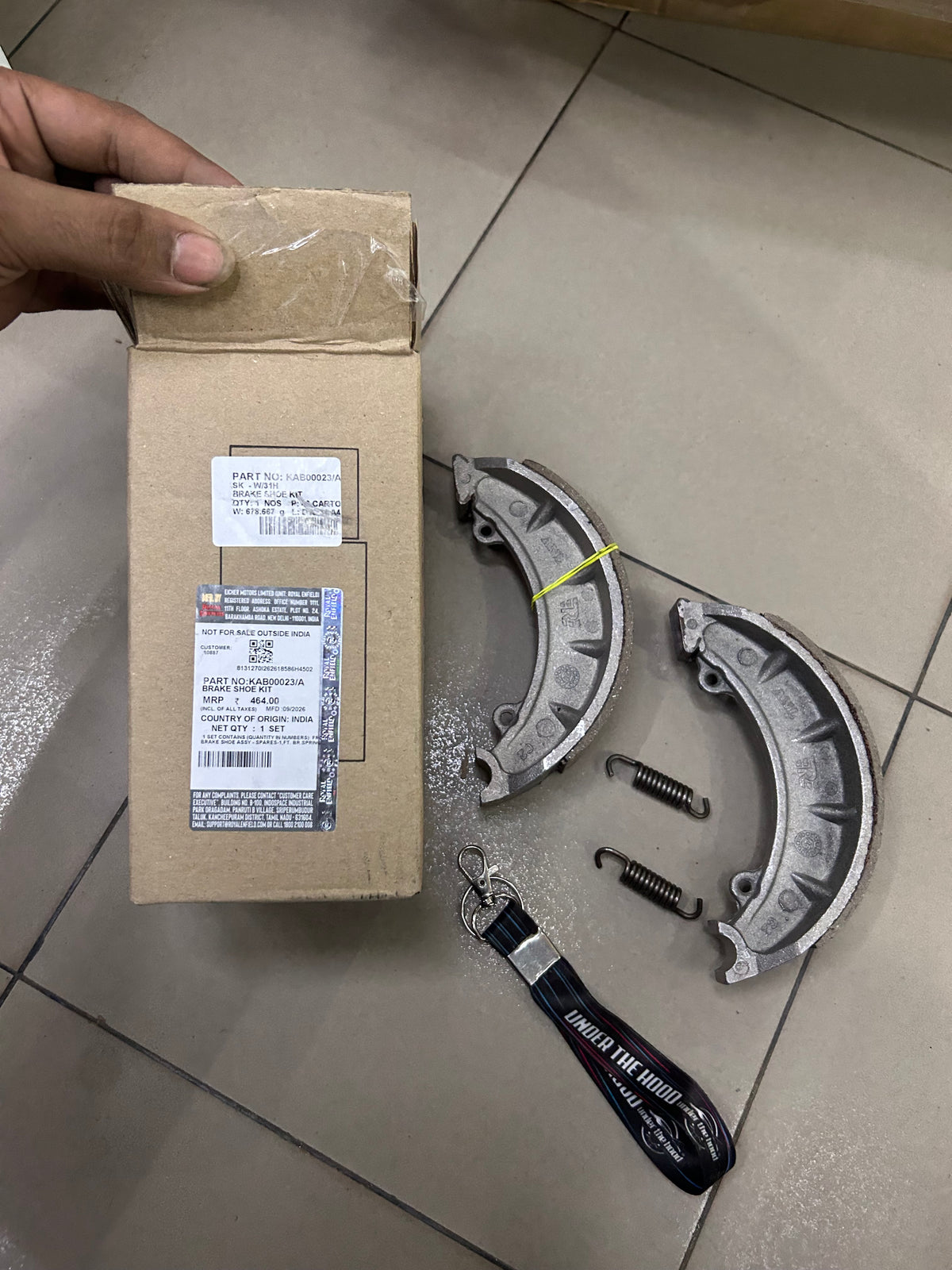 Royal Enfield Bullet 350 Standard UCE Front Big Drum Brake Shoe Kit KAB00023/A
