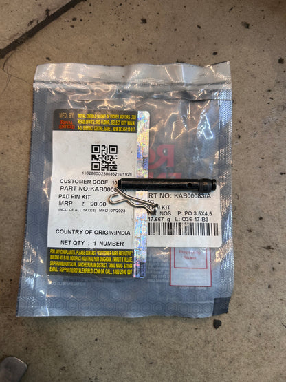 Royal Enfield KAB00083/A – OEM Front Brake Caliper Pad Pin Kit for Classic 350 Reborn, Meteor 350 & New Bullet 350 (J-Series)