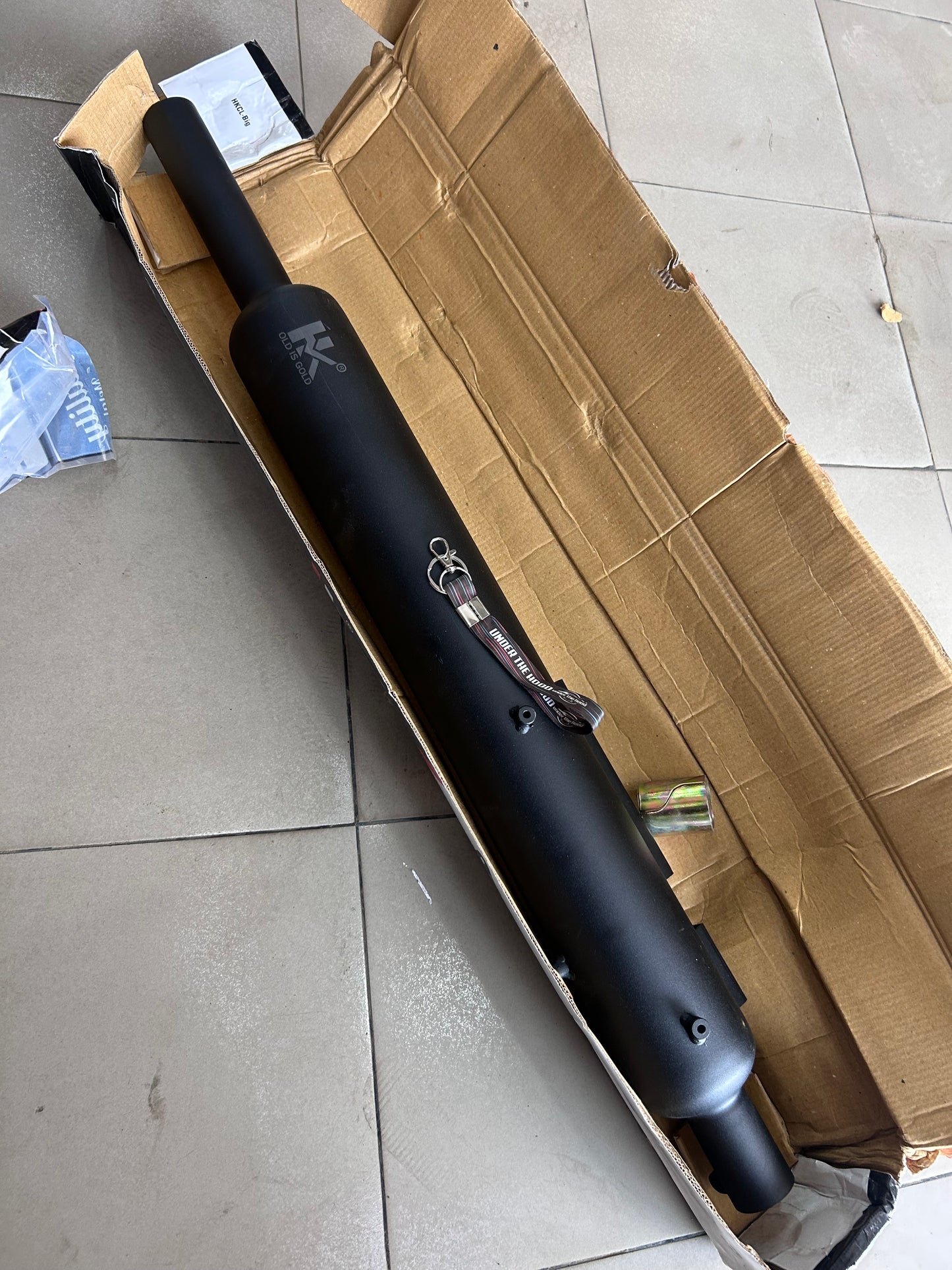 HK Long Punjab Silencer Small Mouth – Direct Fit for Royal Enfield UCE Models