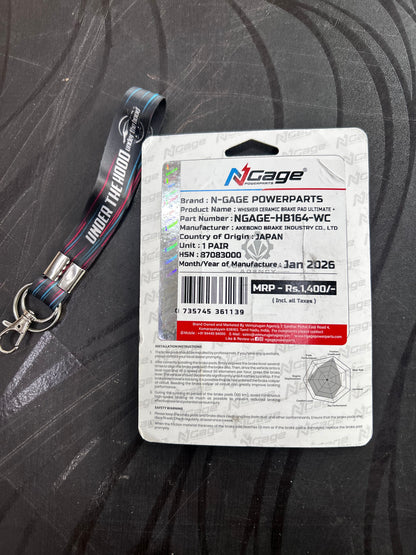 NGage Whisker Ceramic Ultimate+ HB 164 Brake Pads – Interceptor 650, GT 650, Himalayan 450, Guerrilla 450, Super Meteor 650, Shotgun 650 & More