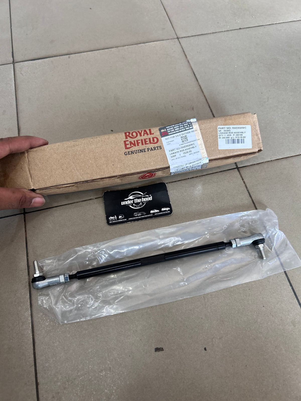 Royal Enfield RAE00209/C Gear Shift Linkage Rod Assembly for Super Meteor 650 | Genuine OEM