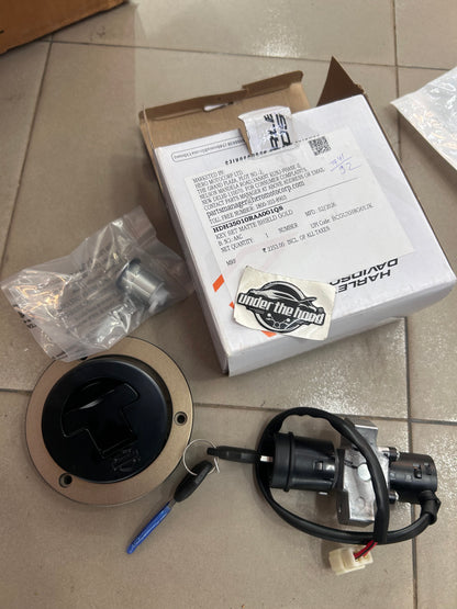 Harley-Davidson X440 / 440X Genuine Key Set – Matte Shield Gold – HDH35010RAA001QS – Fuel Tank Cap + Ignition Switch Lock Set