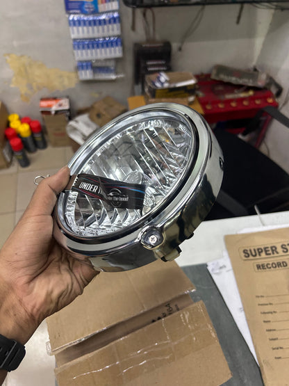 Royal Enfield Bullet 350 J-Series Chrome Headlamp Assembly with Bulb – RAN00540/B