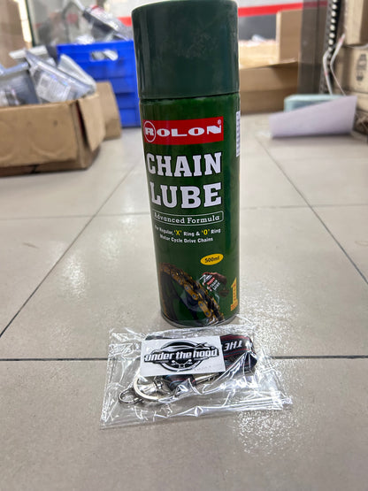 Rolon Chain Care Kit 500ml – Chain Cleaner, Chain Lube & Brush Combo for Motorcycle Chains