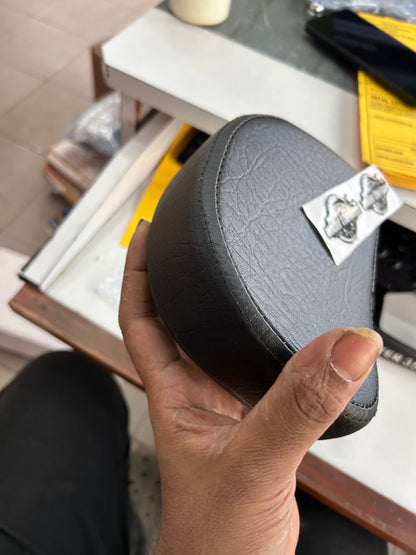 Hunter 350 Backrest with Black Cushion for Hunter 350 Bike Heavy Pillion Back Aluminium Support(Black Pack of 1)