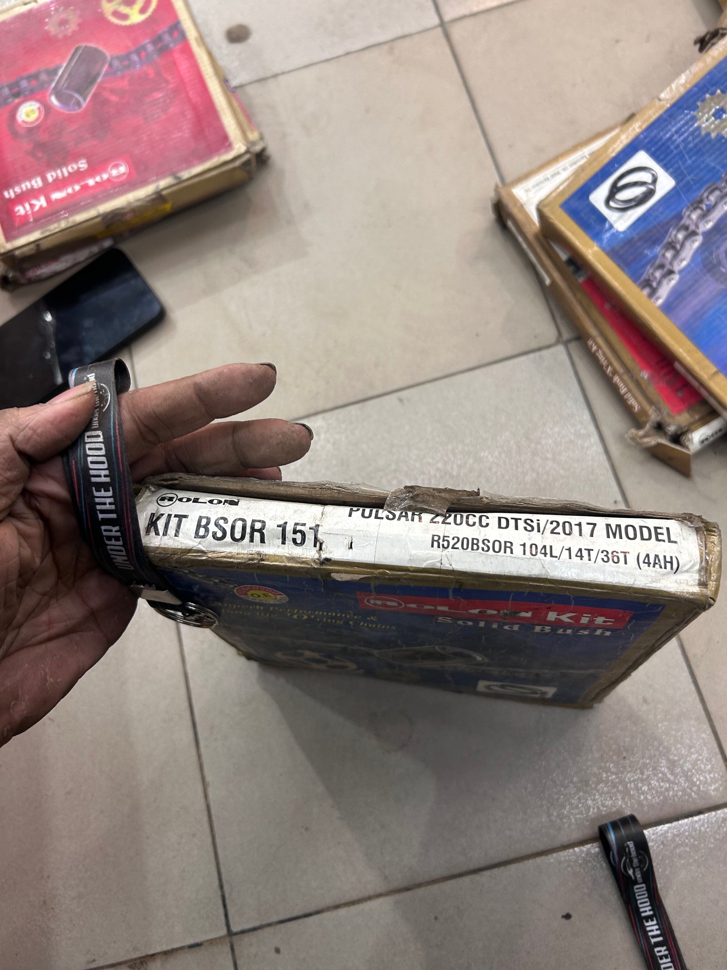 Rolon BSOR 151 Sealed Chain & Sprocket Kit – Bajaj Pulsar 220 DTS-i / 220F (Twin Spark, BS3–BS6, 104L 520 O-Ring, 14T / 36T)