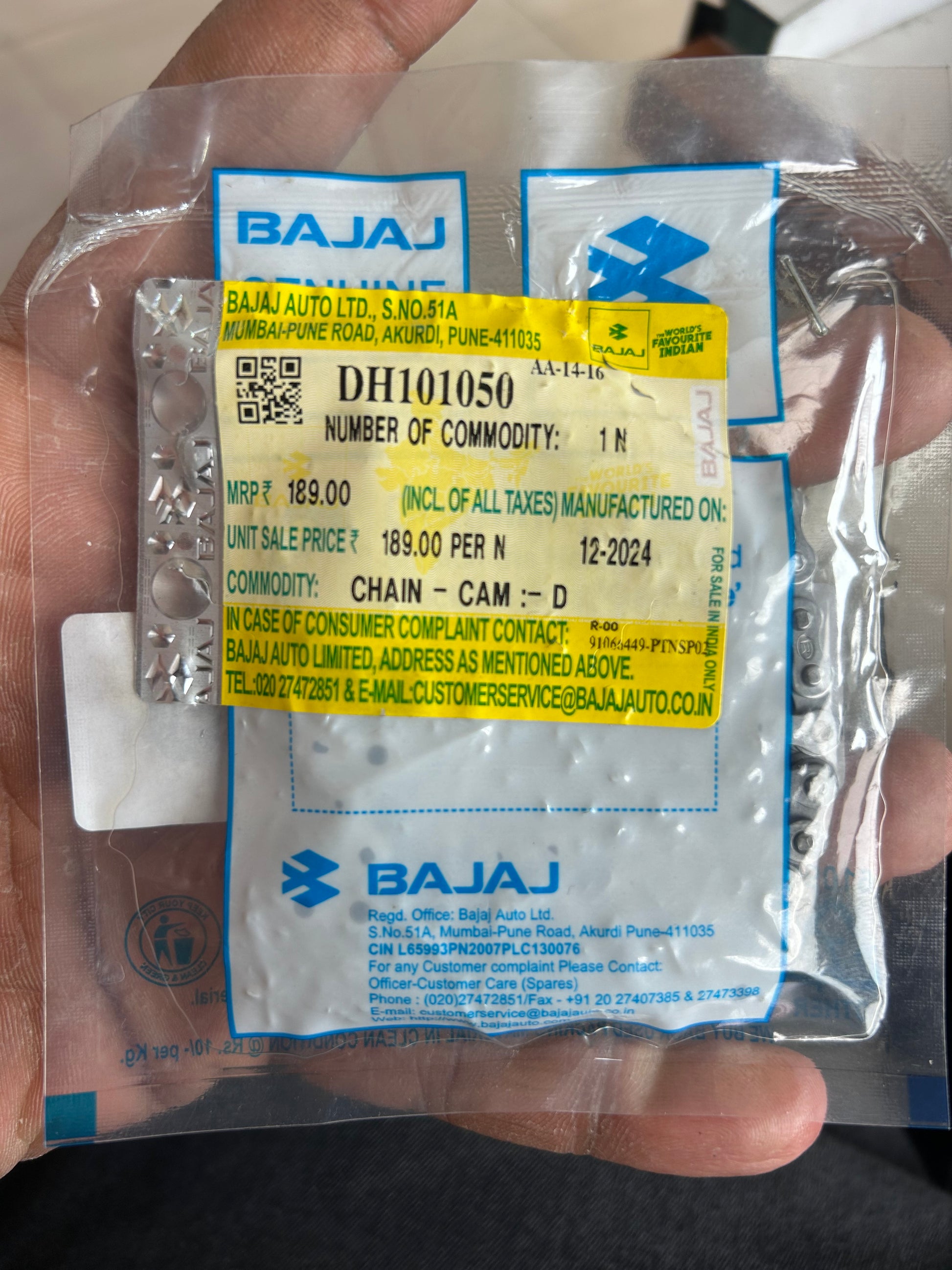 Timing Chain DH101050 – 98 Links for Pulsar 150/180 (Bajaj Genuine