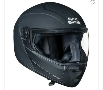 ROYAL ENFIELD MODULAR ADROIT HELMET WITH CLEAR VISOR - MATT BLACK