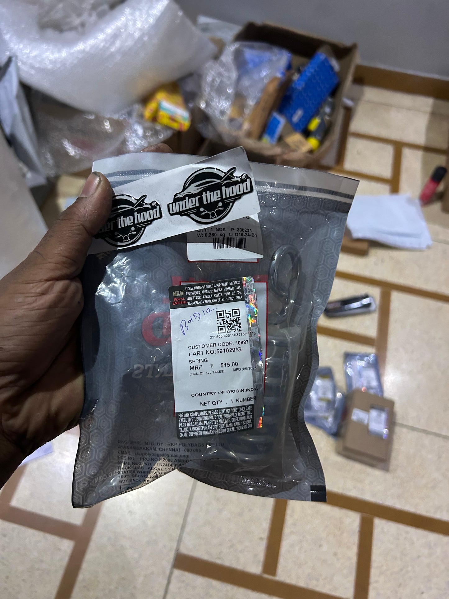 Royal Enfield 591029/G – Seat Spring (OEM Genuine Spring for Seat Suspension)