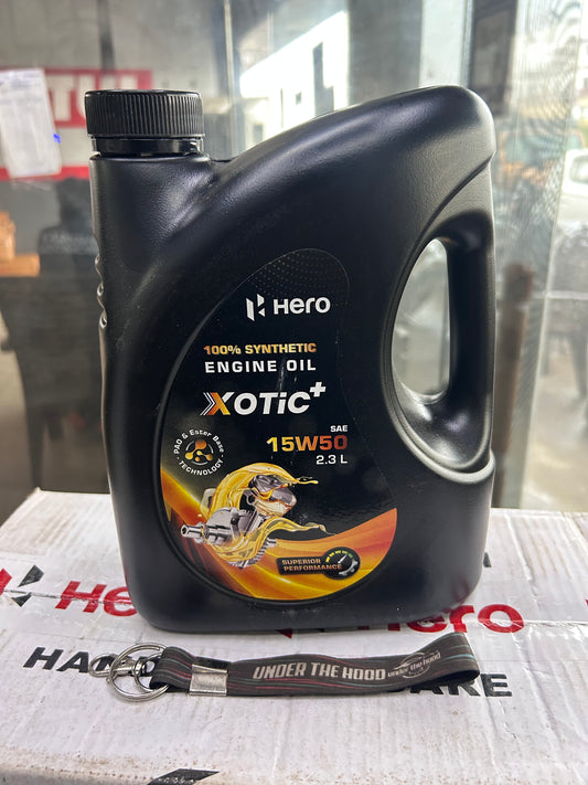 Hero Genuine Xotic+ 15W50 100% Synthetic Engine Oil 2.3L – Mavrick 440 | Harley-Davidson X440 15W50 MA2 Option
