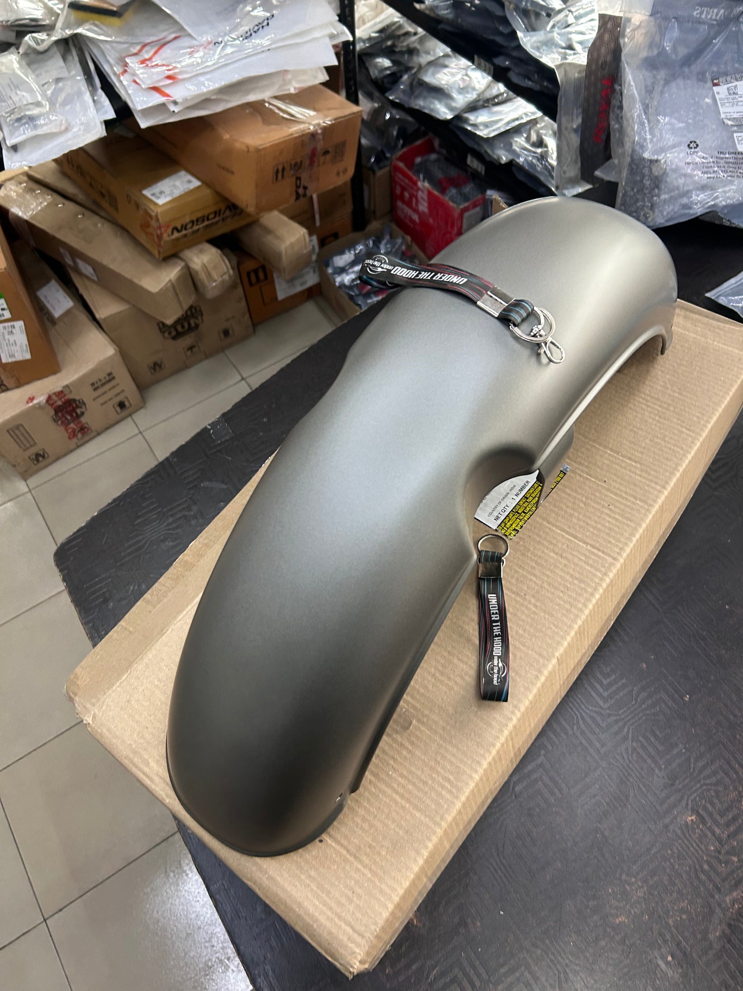 Genuine Royal Enfield Front Mudguard Assembly (Front Fender) – Gun Grey Matt for Classic 350 Reborn – RAG00139/A