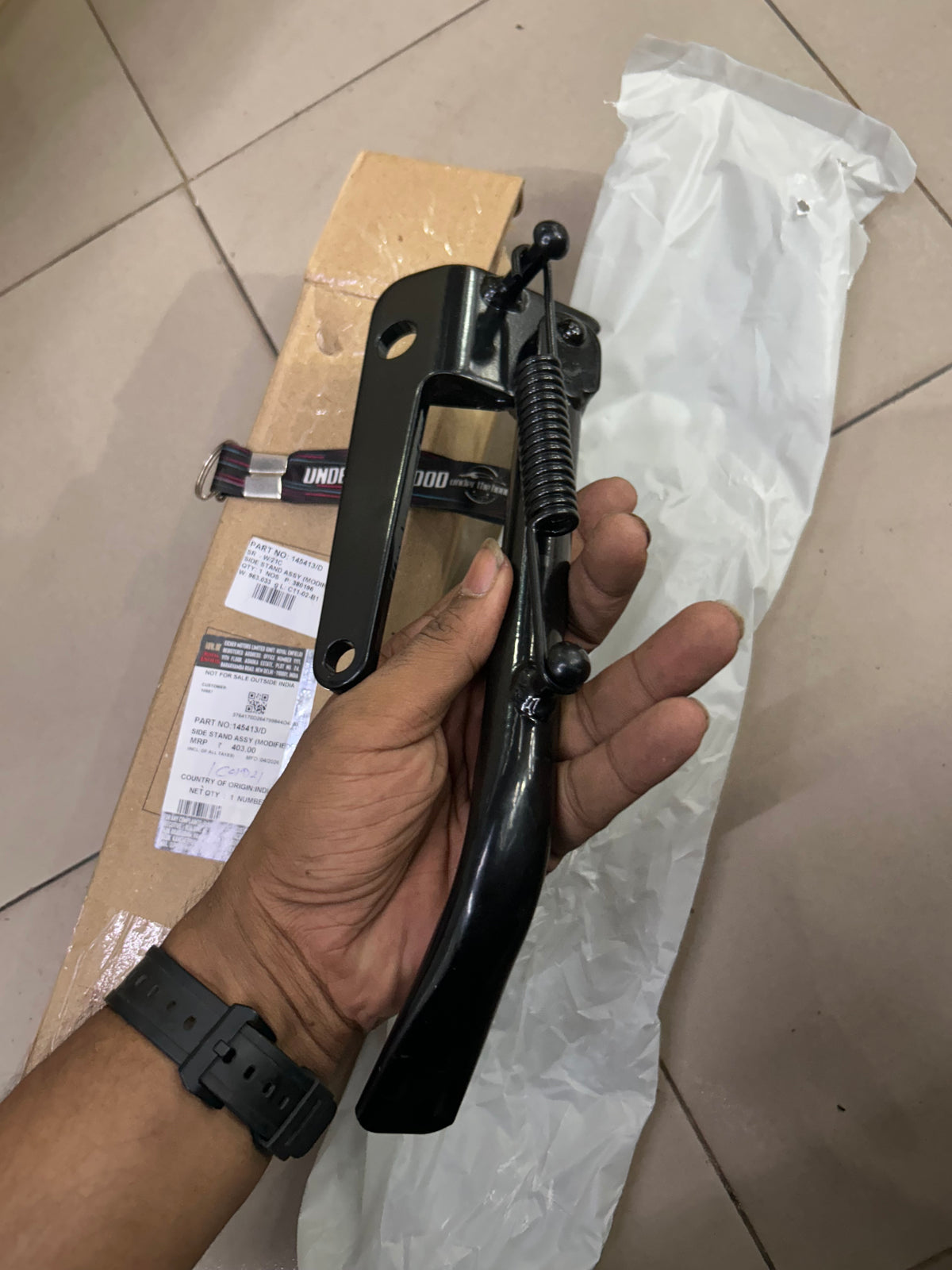 Royal Enfield Bullet 350 / 500, Electra & Machismo Powder-Coated Side Stand 145413/D