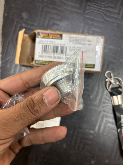 Royal Enfield 1990613 Silver Oil Filler Cap — OEM Machined Cap for Classic / Bullet / Electra UCE