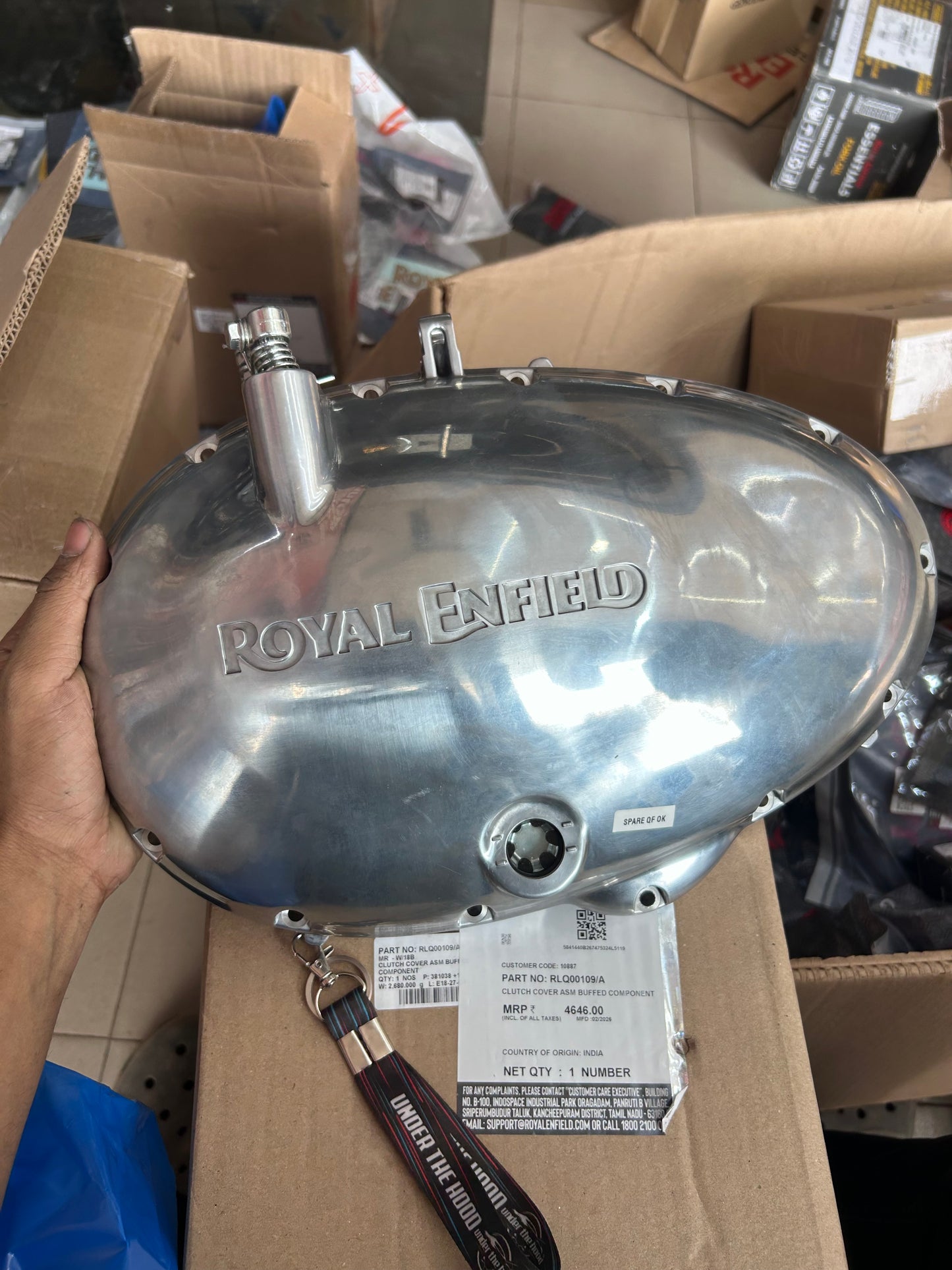 Clutch Cover Assembly (Buffed Component) – Royal Enfield 650 Twin (Interceptor 650 / Continental GT 650) – RLQ00109 (RLQ00109/A)