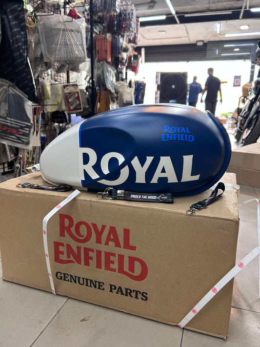 Royal Enfield Fuel Tank Assembly with Sticker Blue RAK01772/A for Hunter 350 Rebel Blue