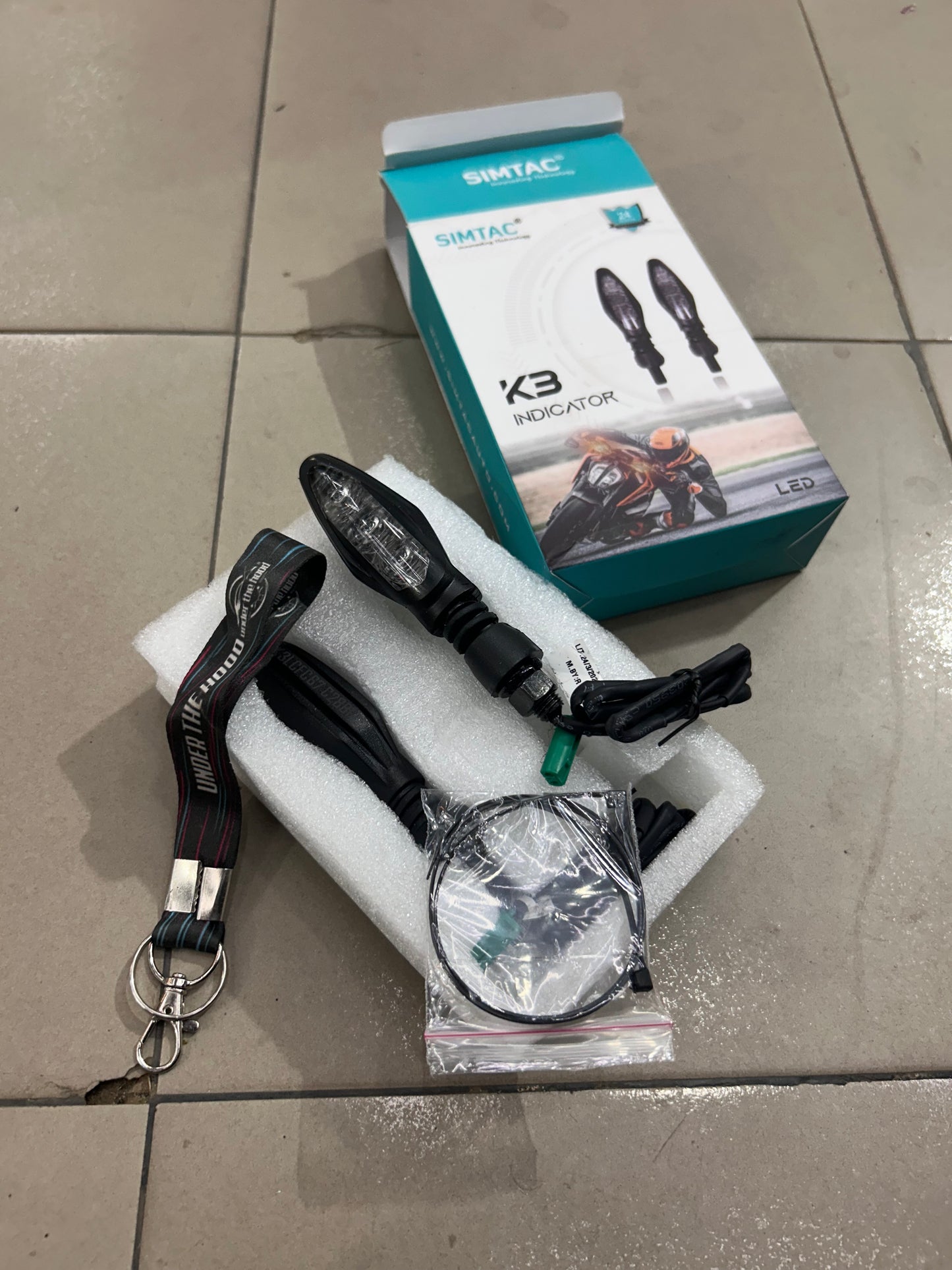 Simtac K3 LED Bike Indicators – 12V, 3W Each, Universal Fit, 24-Month Warranty