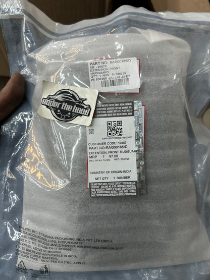Royal Enfield RAG00185 – Extension, Front Mudguard (Splash Extension) for Guerrilla 450 (BS6) – Genuine OEM