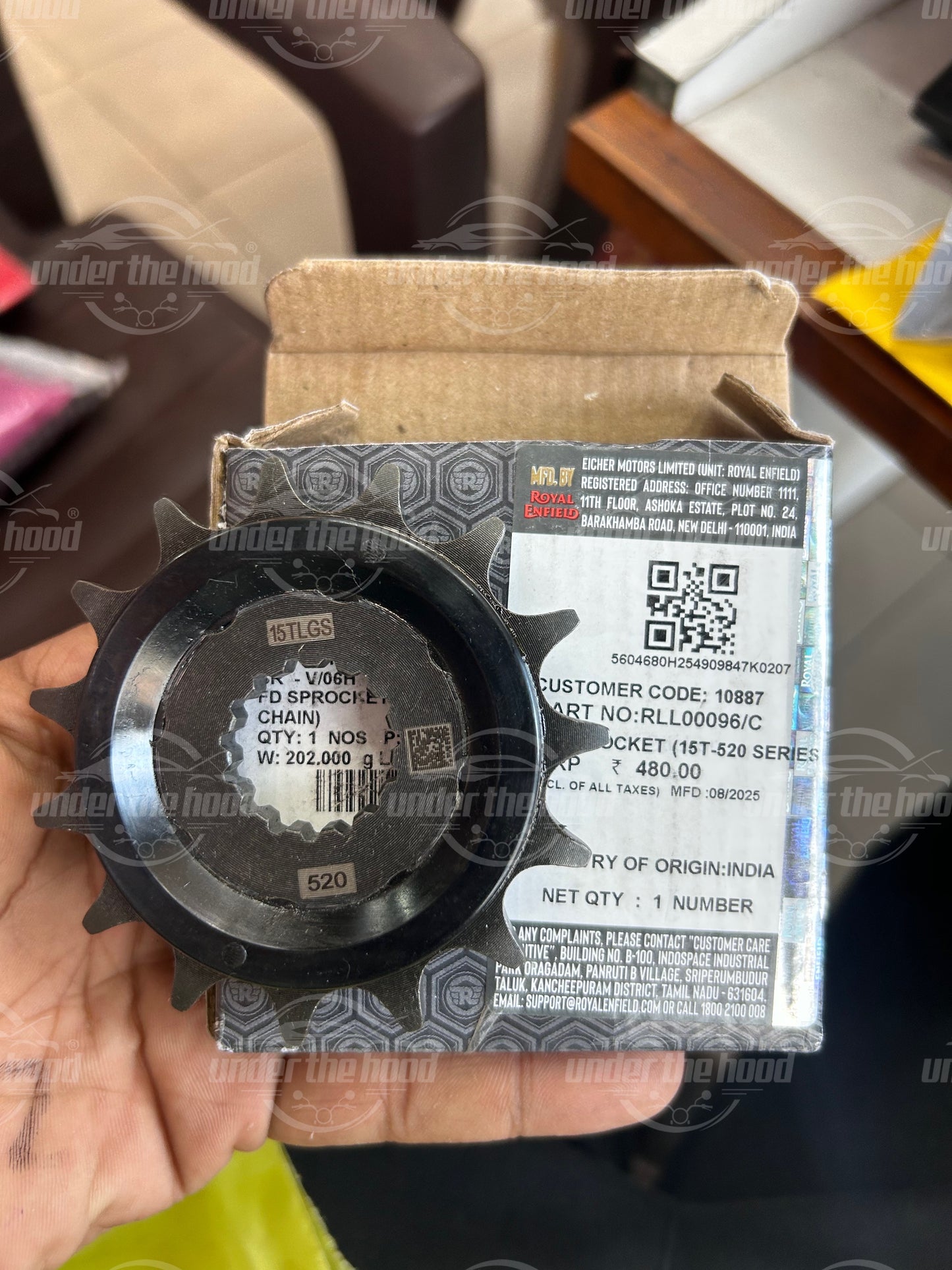 Royal Enfield OEM 520 Chain & Sprocket Kit – RAR00391/B + RAR00401/A + RAT00472/C + RLL00096/C | Super Meteor 650 (BS6)