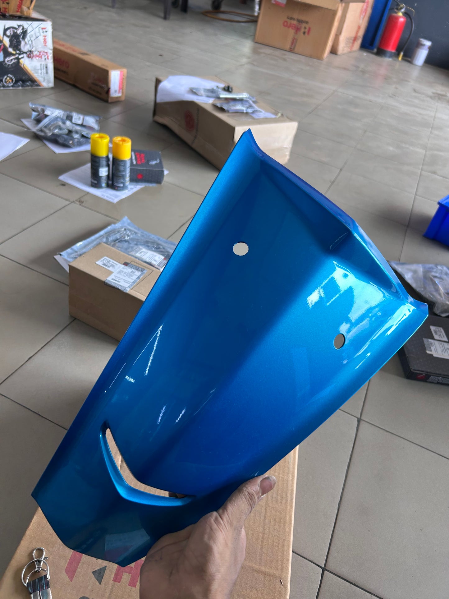 Hero Maestro Front Center Cover Blue MBM B-215M | Genuine Front Body Panel | 64301KZN900ZFS