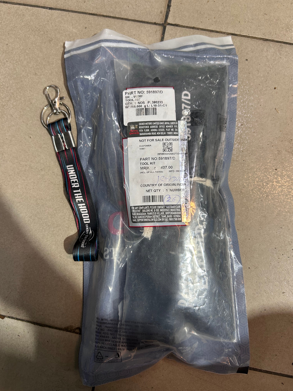 Royal Enfield Classic UCE 350 & 500 Genuine Tool Kit 591897