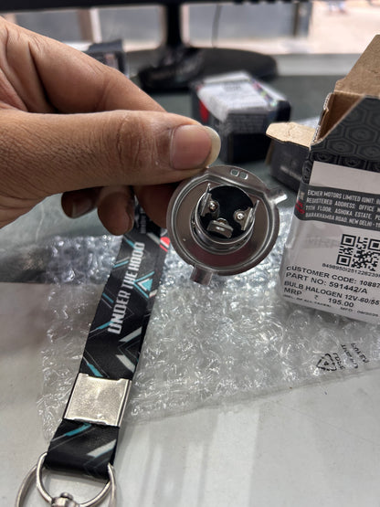 Royal Enfield 591442/A – OEM Halogen Headlamp Bulb 12V 60/55W for RE 350 & All Bikes with H4 Socket
