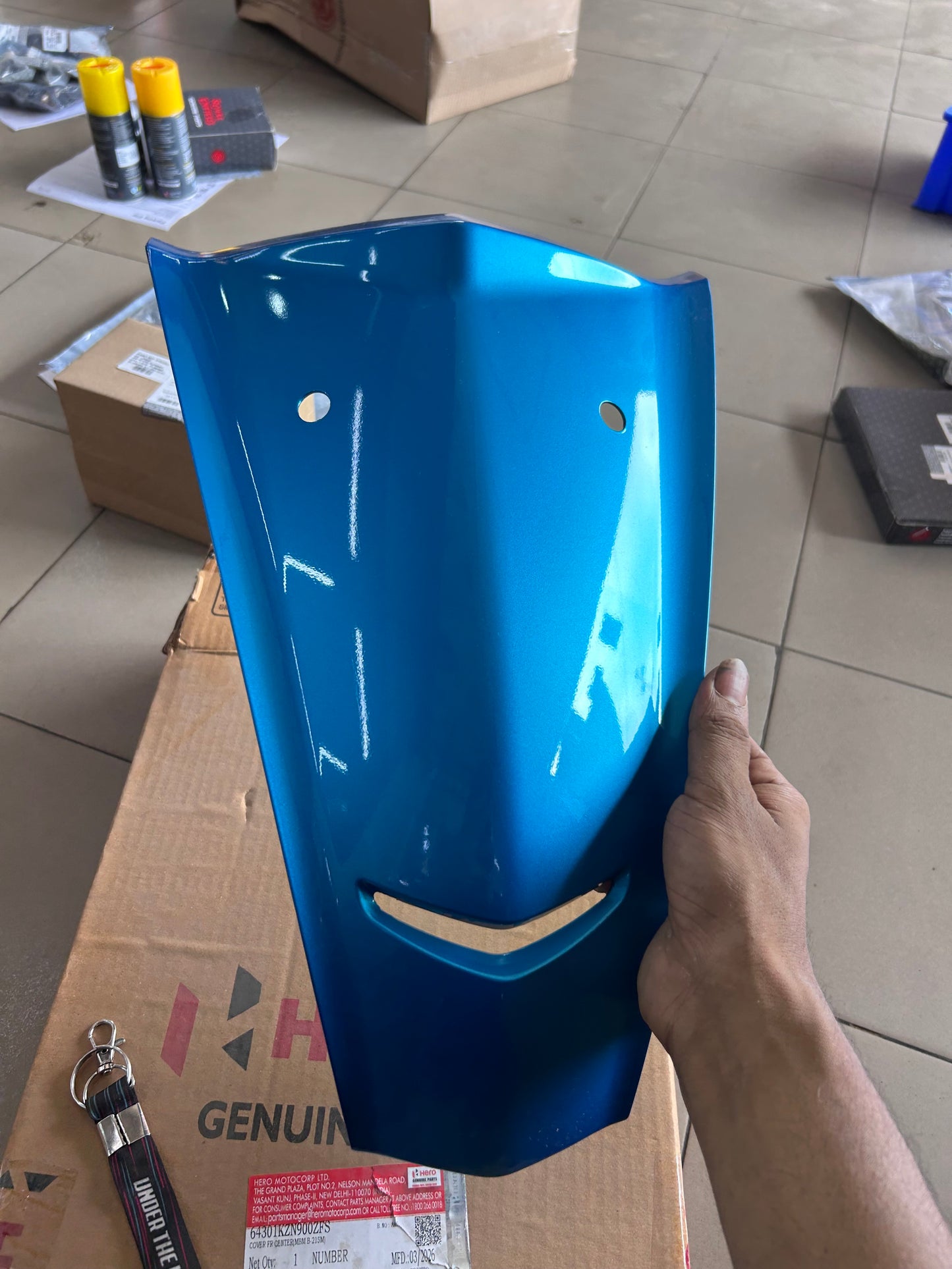 Hero Maestro Front Center Cover Blue MBM B-215M | Genuine Front Body Panel | 64301KZN900ZFS