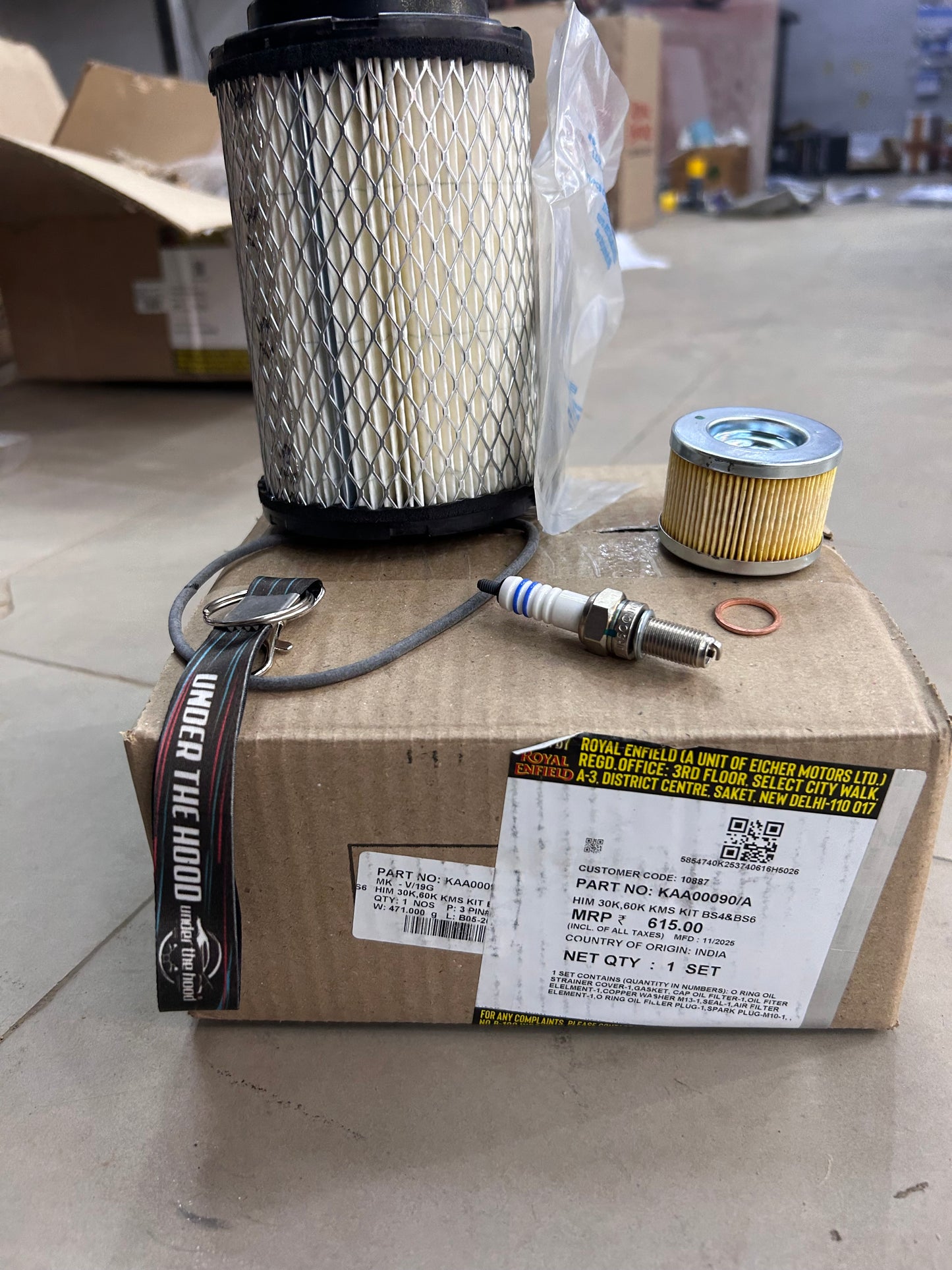 Royal Enfield KAA00090/A – Himalayan 411 & Scram 411 30K / 60K Service Kit (BS4 & BS6) – Genuine OEM Him 30K, 60K Kms Kit