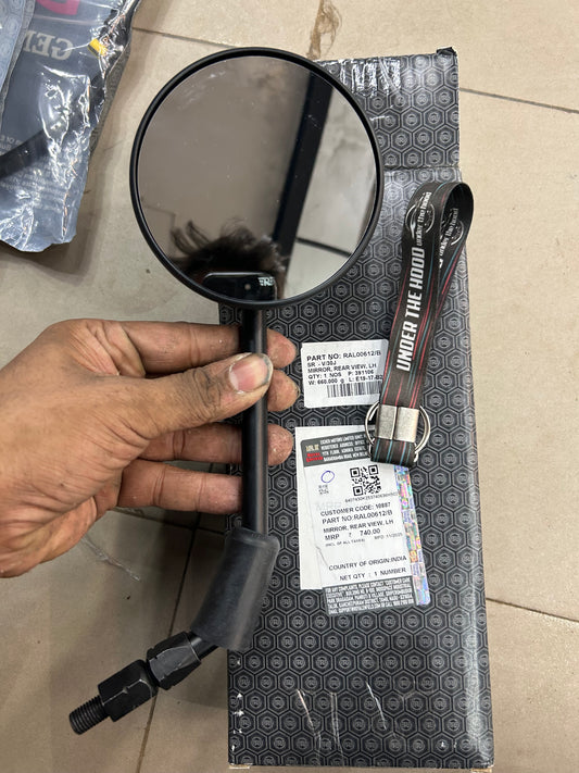 Royal Enfield RAL00612/B – Left Rear View Mirror (LH) for Interceptor Bear 650 Euro V – Genuine OEM Mirror