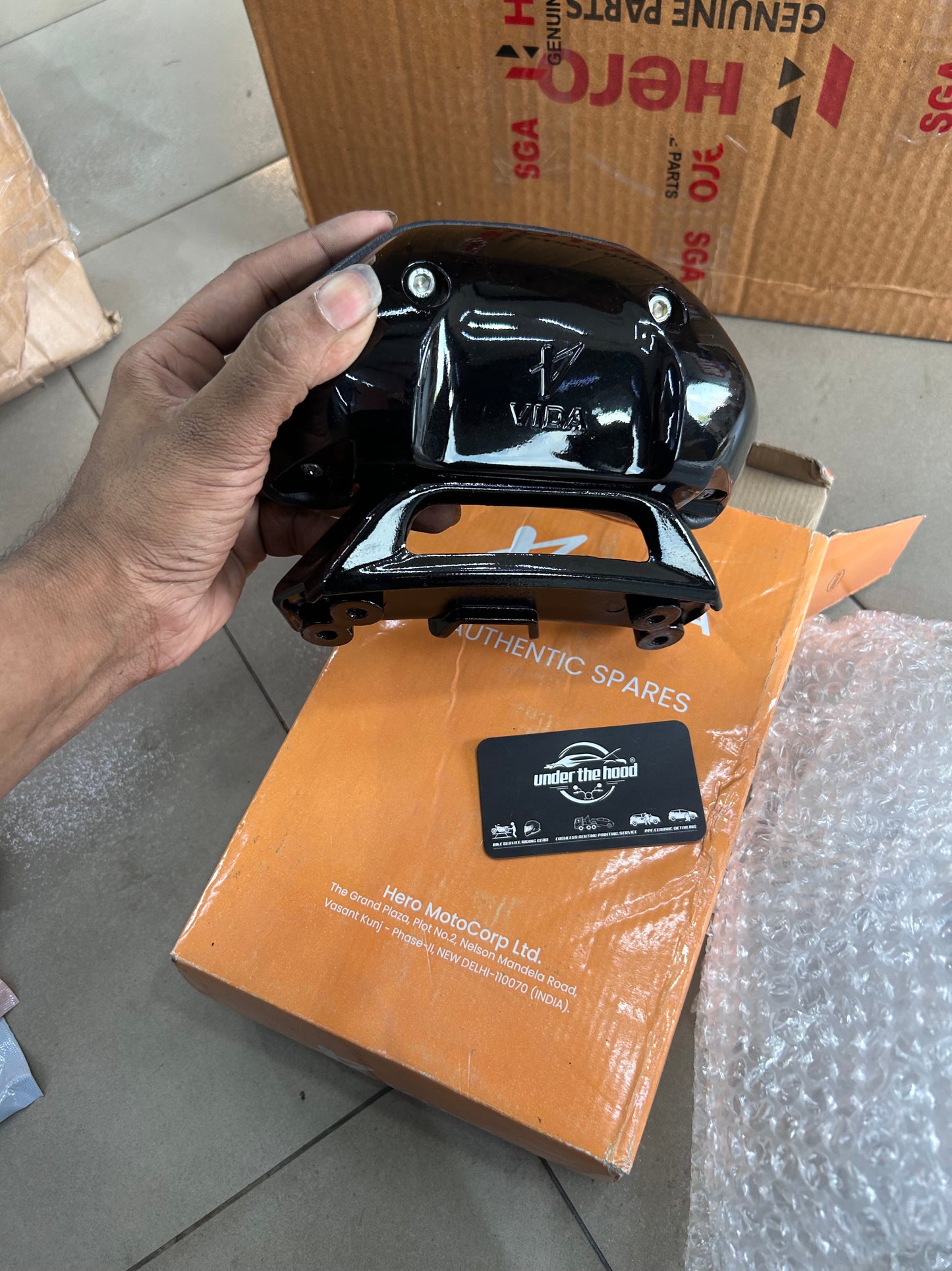 Hero VIDA V2 Back Rest Sub Assembly Pearl Black | Genuine Rear Passenger Backrest | VD7750AACP000BS