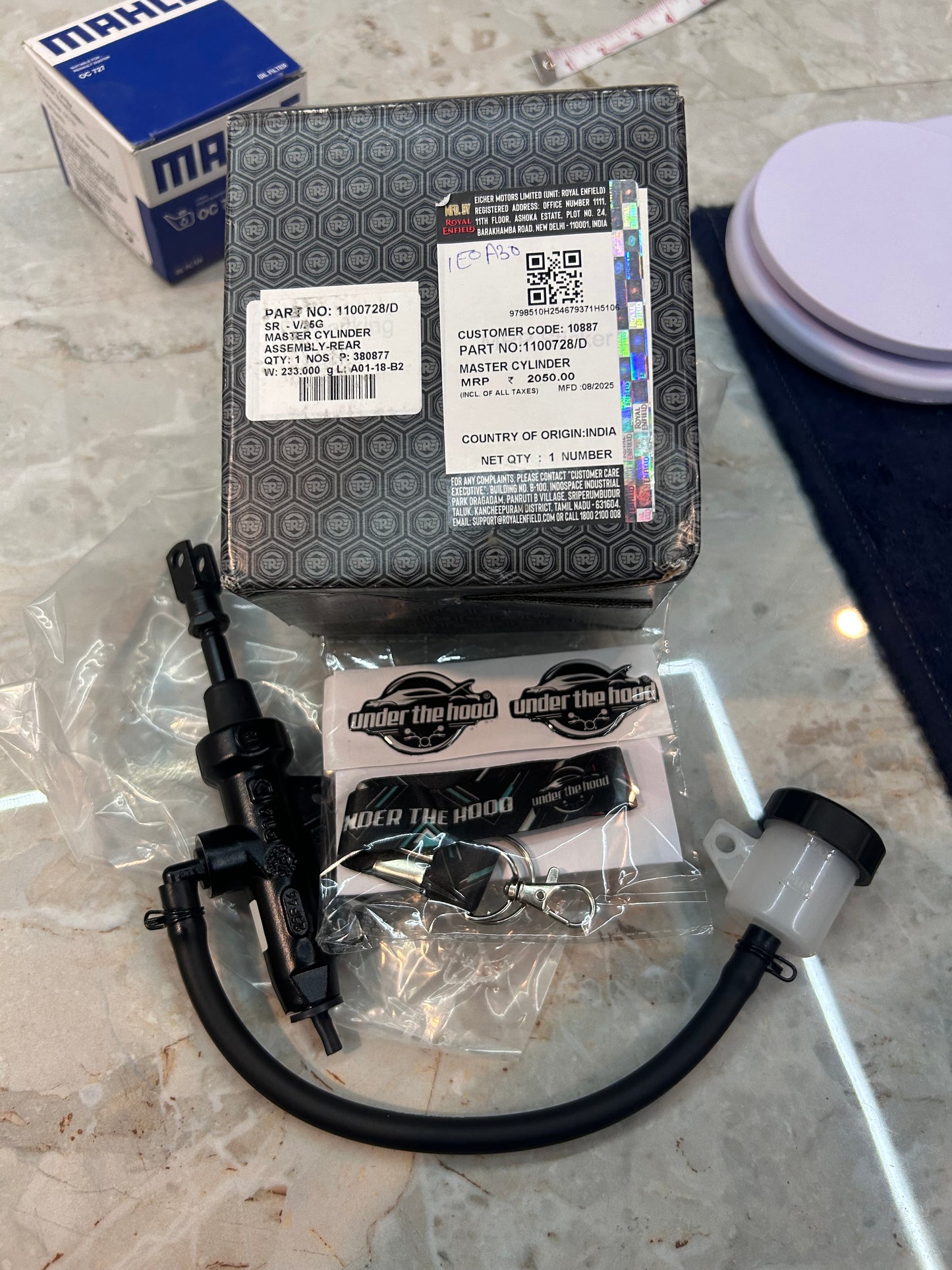 Royal Enfield 1100728/D – Rear Master Cylinder Assembly (OEM) – Meteor 350