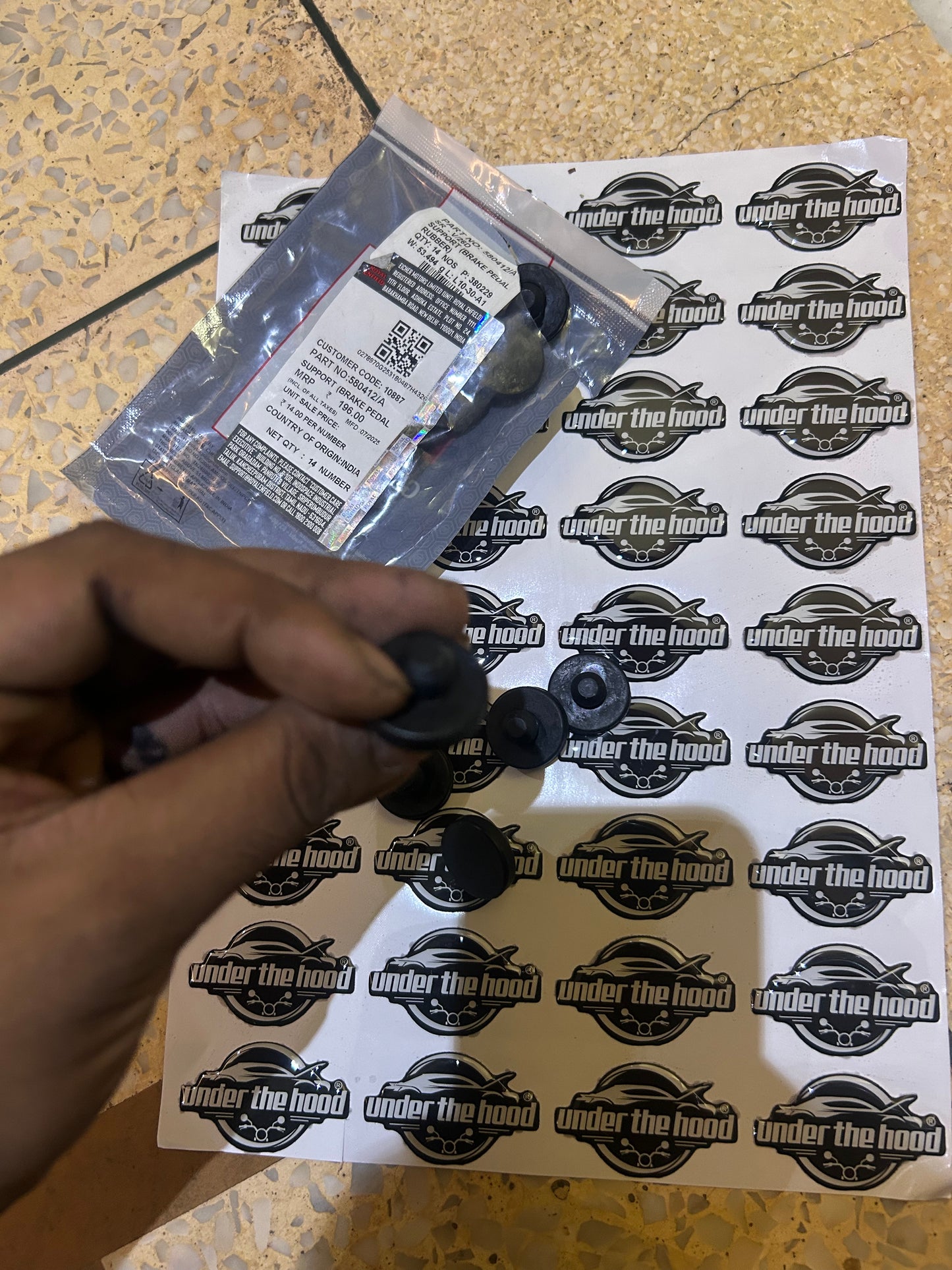 Royal Enfield 580412/A Brake Pedal Rubber Support – OEM Rubber Pad for Rear Brake Pedal (UCE Models Only)