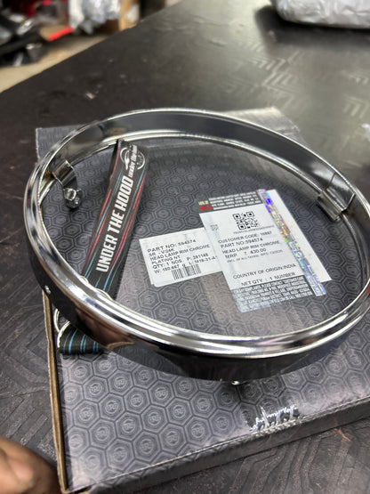 Royal Enfield 594574 – Head Lamp Rim (Chrome Plating, NT) for Thunderbird 350 (NTB 350) & Thunderbird 500 (NTB 500) | Genuine OEM
